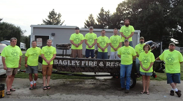 Members of the Bagley Fire Department